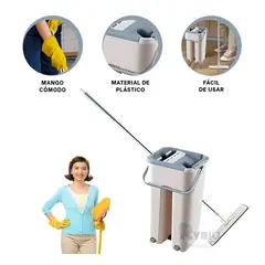 RYBIU IMPORT - Fregona para Limpieza de Casa en Color Gris Y+Gift Stickers