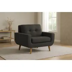 GENERICO - Sofa 1 Cuerpo Berlin - Gris Oscuro