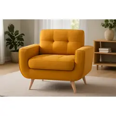 GENERICO - Sofa 1 Cuerpo Berlin - Mostaza