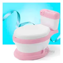 RYBIU IMPORT - Inodoro de Facil Armado en Tono Rosado Y+Papel de Regalo