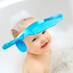 GENERICO - Gorro de baño para bebés Con Protector De Orejas CELESTE