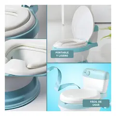 RYBIU IMPORT - Inodoro de Facil Armado en Tono Celeste Y+Papel de Regalo