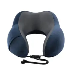 GENERICO - Almohada de Cuello para Viajar en Azul Espuma Viscoelastica