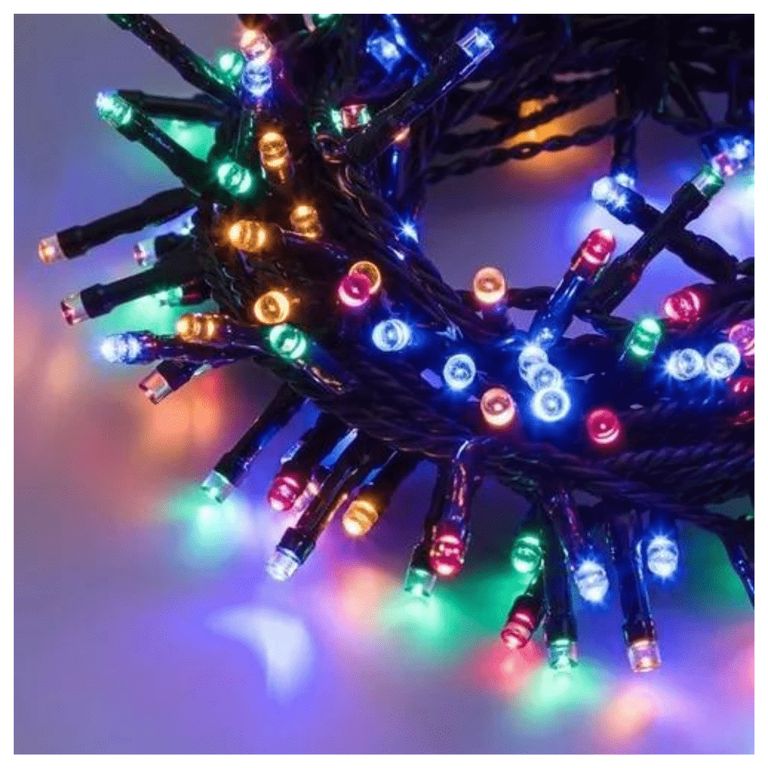 LUCES LED 200 BOMBILLOS NAVIDEÑOS MULTICOLORES MUSICALES