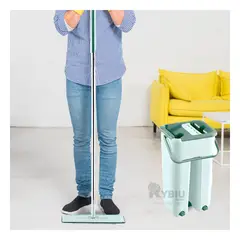 RYBIU IMPORT - Trapo Portatil y Ligero para Piso en Verde Y+Regalo Agendita