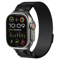 URVOI - Correa Acero Milanese Loop Ultra para Apple Watch 44-45-46-49mm Negro