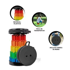 RYBIU IMPORT - Banca Multiusos con Apoyo en Color Negro Y+Gift Stickers