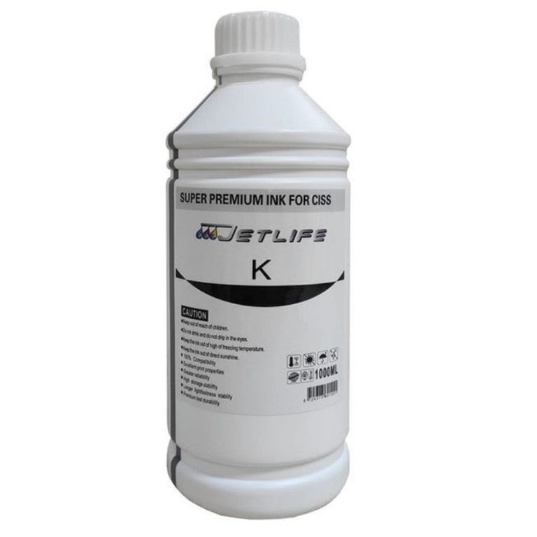 Tinta Super Premium Ink For Ciss 1Lt Color Negro