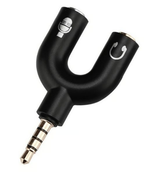 Adaptador Audifonos Divisor Mic y Audio Cable 35mm