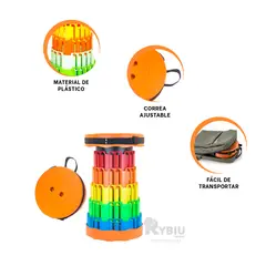 RYBIU IMPORT - Banca Bonita de Tapa Naranja Y+Ligas de Regalo