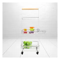 RYBIU IMPORT - Estante con Ruedas en Color Blanco Y+Regalo Agendita