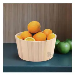 RYBIU IMPORT - Cubeta Diseño Rustico en Tono Madera Y+Regalo Stickers