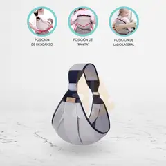 CUZKA - Canguro Ergonómico para Bebé «FULAR» Gray