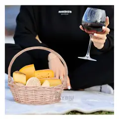 RYBIU IMPORT - Cesta Atractiva para Flores en Marron Y+Regalo Agendita