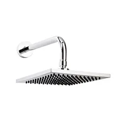 HELVEX - Regadera Cuadrada Fija Proyecta Anticalcáreo Brazo Incluido