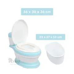 GENERICO - Asiento Idoneo para Bebe Celeste Y+Regalo Ligas para Peinar