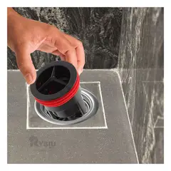 RYBIU IMPORT - Nucleo de Drenaje de Piso para Baño en Color Negro