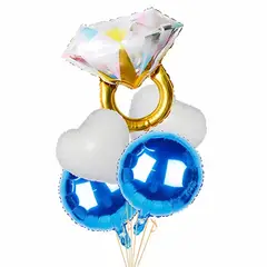 GENERICO - Set de globos de anillo de compromiso
