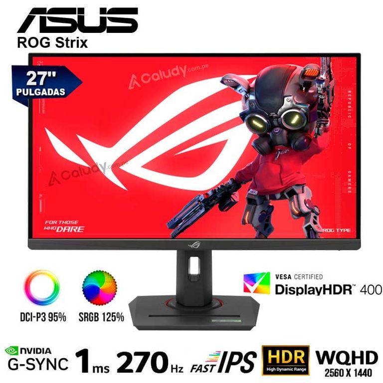 Monitor ROG Strix XG27ACMG 27 Fast IPS WQHD OC 270Hz 1ms G-Sync