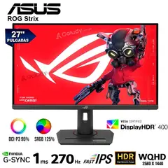 ASUS - Monitor ROG Strix XG27ACMG 27 Fast IPS WQHD OC 270Hz 1ms G-Sync