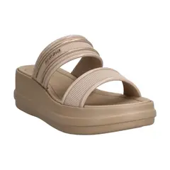 AZALEIA - Sandalias Kate Duo Slide Plat Fem-683 Beige Claro