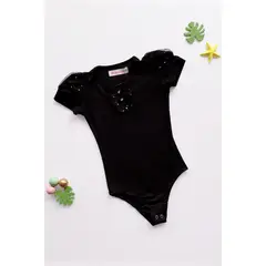 KIDS MASHMELO - Body para Niña con Mangas de Tul de Estrellas - Kids Mahmelo