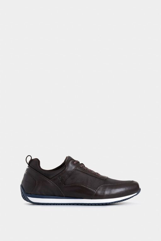 Vélez Zapatillas Engeil 3 Cuero Hombre Textil Café
