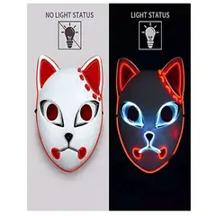 GENERICO - MASCARA DE ZORRO CON LUZ LED