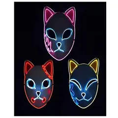 GENERICO - MASCARA DE ZORRO CON LUZ LED