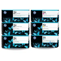 HP - Kit de Tinta 764A - Cyan Magenta Yellow Matte Black Photo Black Gray