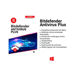 BITDEFENDER - ANTIVIRUS PLUS 1PC - 12 MESES