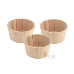GENERICO - Balde Practico Almacenero en Tono Madera Y+Gift Stickers