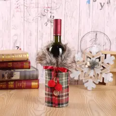 GENERICO - Funda para Botella de Navidad Rojo