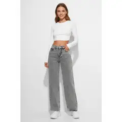 GENERICO - Pantalon Jean Wide Leg - Jean Rigido