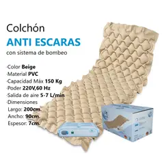 UNICARE - COLCHON ANTI ESCARAS 150 KILOS MOTOR