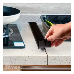 RYBIU IMPORT - Tira Versatil Cubridora de Ranuras de Cocina en Color Negro