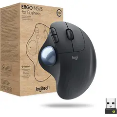 LOGITECH - MOUSE ERGONOMICO M575 WIRELESS BT TRACKBALL BLACK