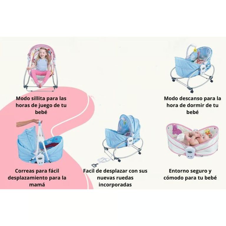 Mecedora para bebé Versatile 6 en 1 Rosado