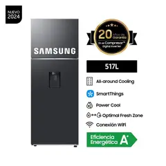 SAMSUNG - REFRIGERADORA TOP FREEZER NO FROST RT53DG6750B1PE BLACK TOP FREZZER 517 L