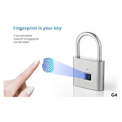 GENERICO - Candado Inteligente con Huella Dactilar Recargable USB