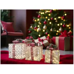 GENERICO - Set Caja De Regalo De Navidad Con Luces