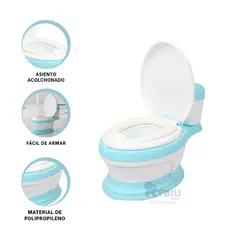 GENERICO - Bacin de Baño Practico en Color Celeste Y+Regalo Agendita