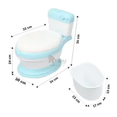 GENERICO - Asiento Ideal y Espacioso en Celeste Y+Ligas de Regalo