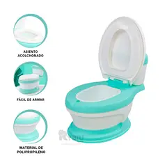 GENERICO - Bacin de Baño Practico en Color Verde Y+Regalo Agendita