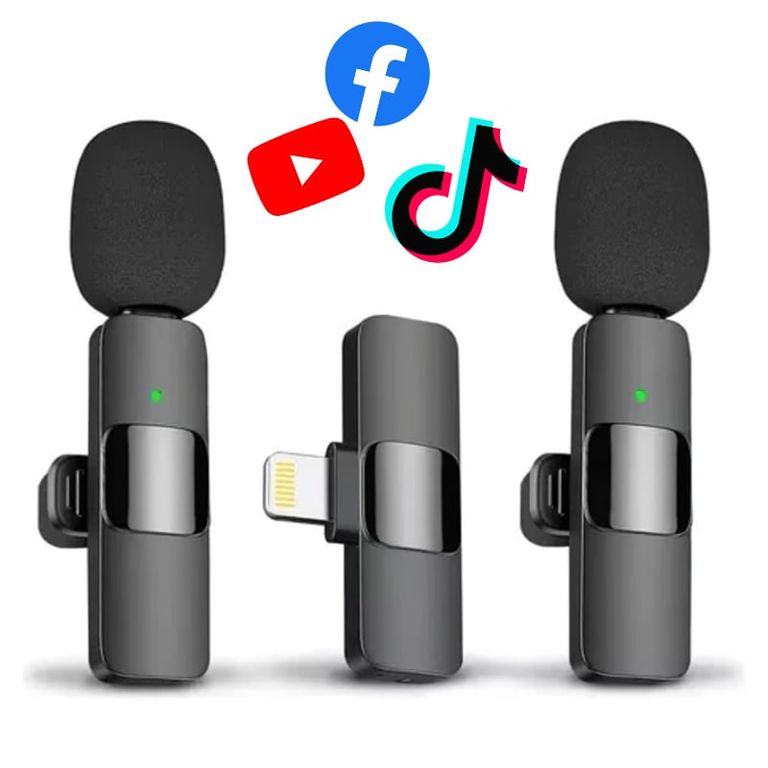 Microfono Inalambrico 2 en 1 Lightning para Iphone tiktok
