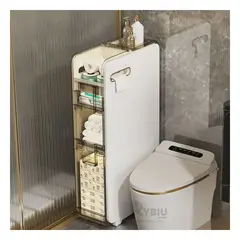 GENERICO - Armario Organizador de 3 Niveles con Puertas de Blanco