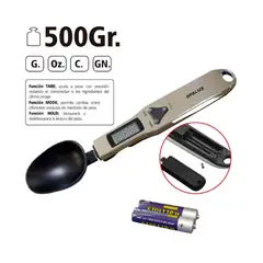 OPALUX - Balanza Digital tipo Cuchara 500g OP-SPCL5