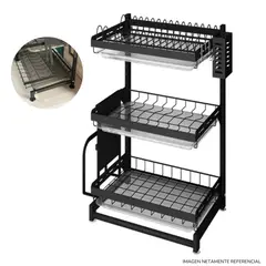 INSPIRA MARKET - Escurridor de platos 3 niveles multiusos