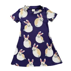 RED CARROT - Vestido color morado con conejos