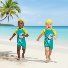 GENERICO - Ropa de Baño para Niño UV Tiburon Pirata